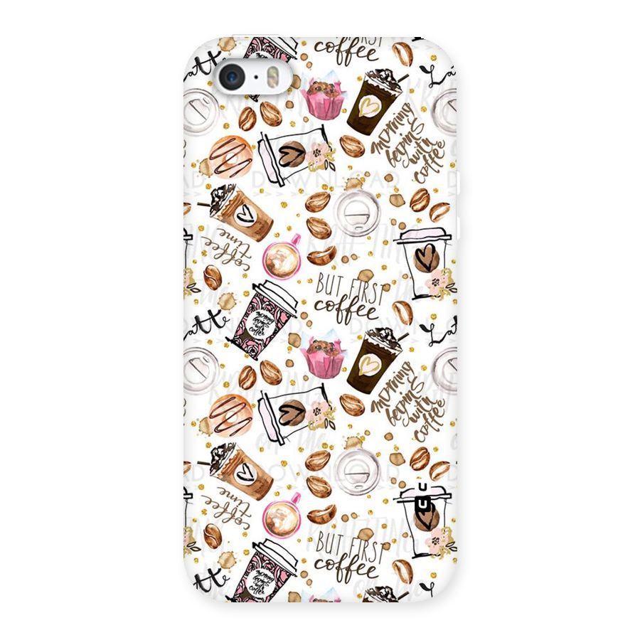 Coffee Pattern Back Case for iPhone 5 5S