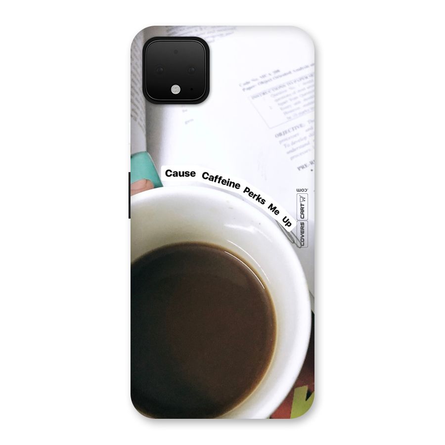 Coffee Perks Back Case for Google Pixel 4 XL