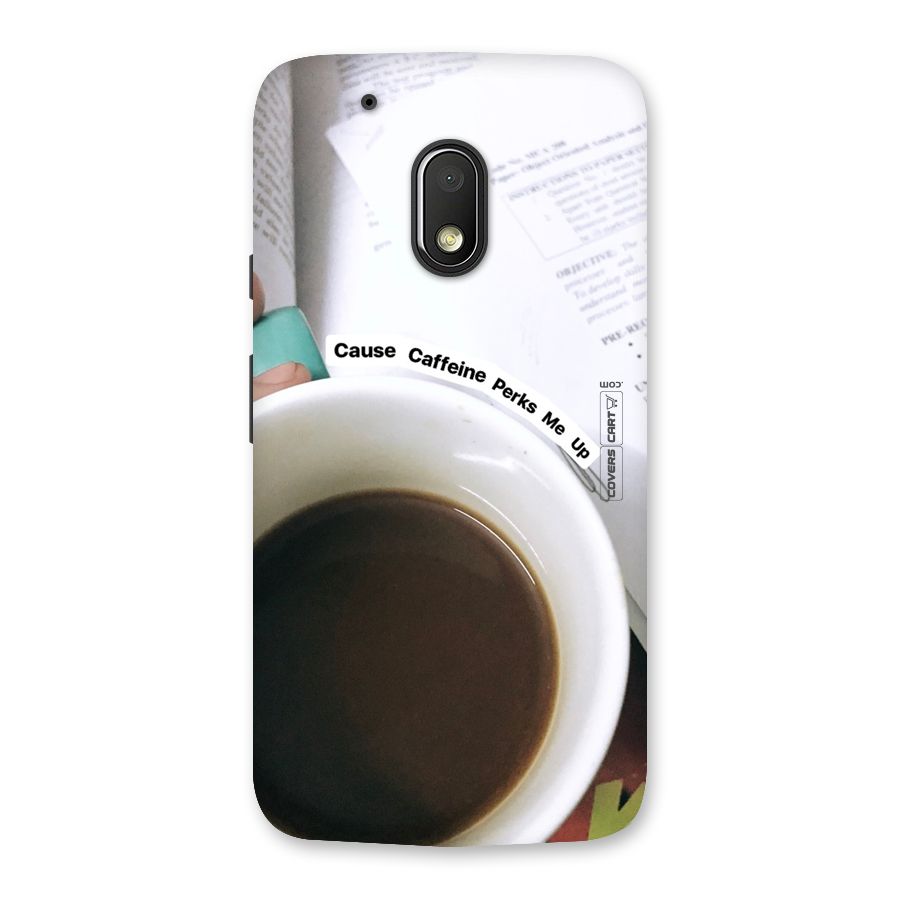 Coffee Perks Back Case for Moto G4 Play