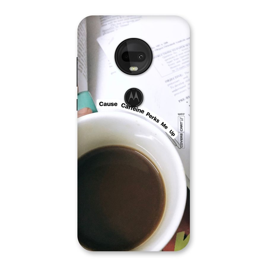 Coffee Perks Back Case for Moto G7