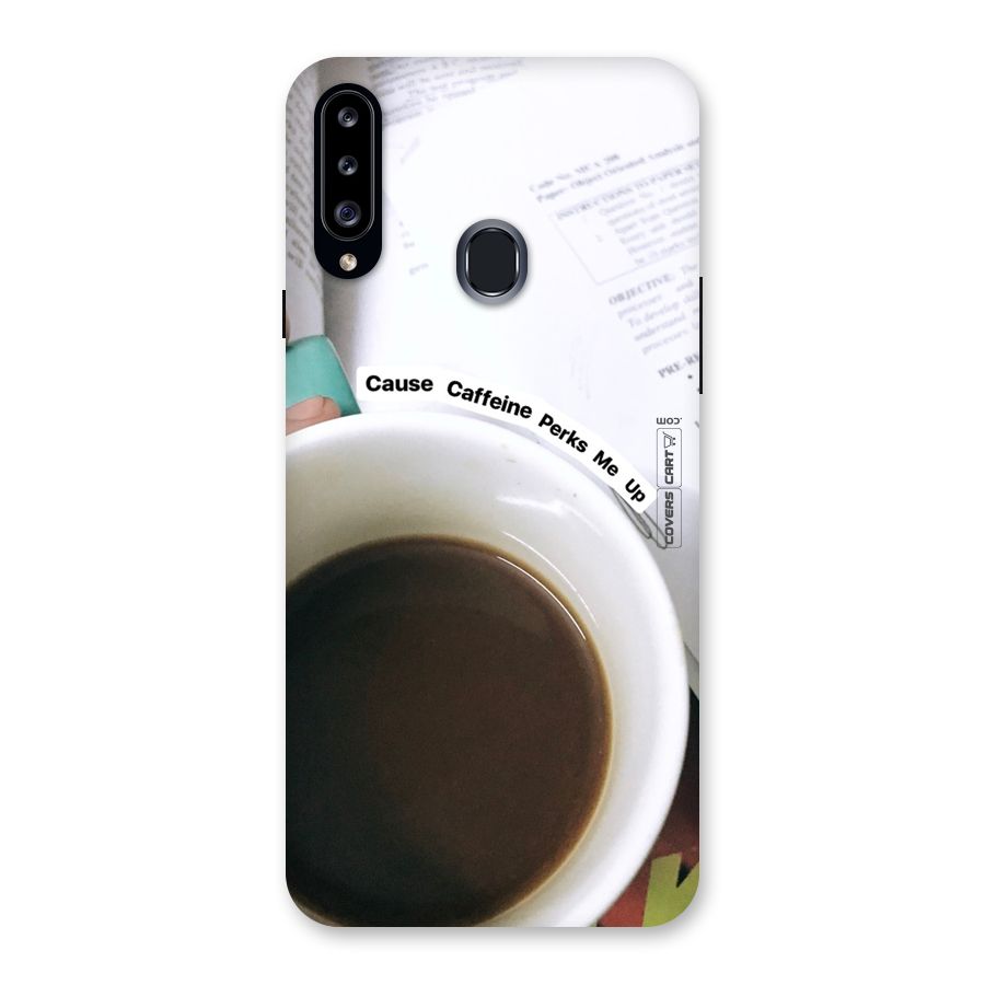Coffee Perks Back Case for Samsung Galaxy A20s