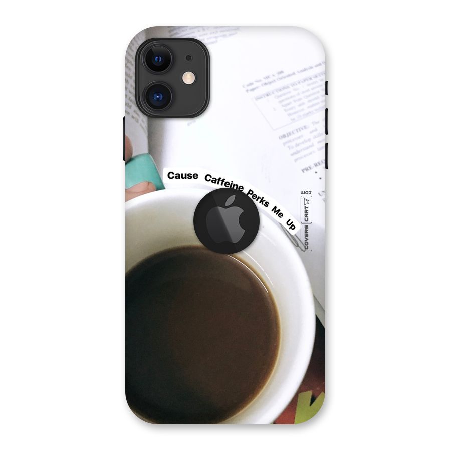 Coffee Perks Back Case for iPhone 11 Logo Cut