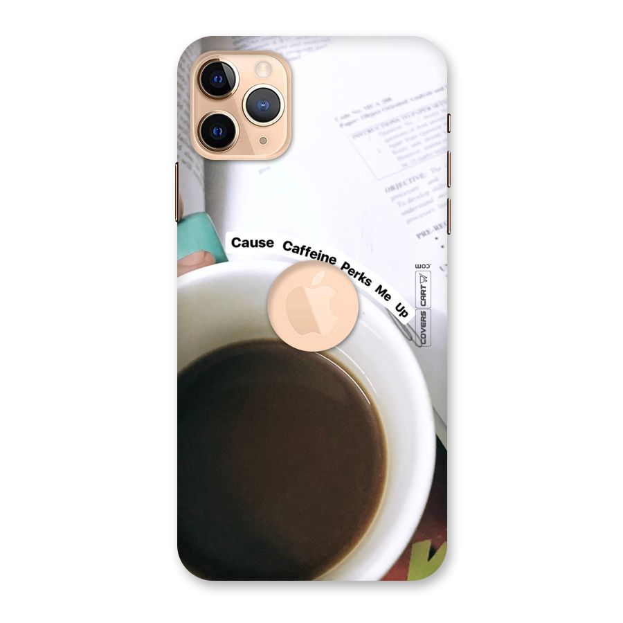 Coffee Perks Back Case for iPhone 11 Pro Max Logo Cut