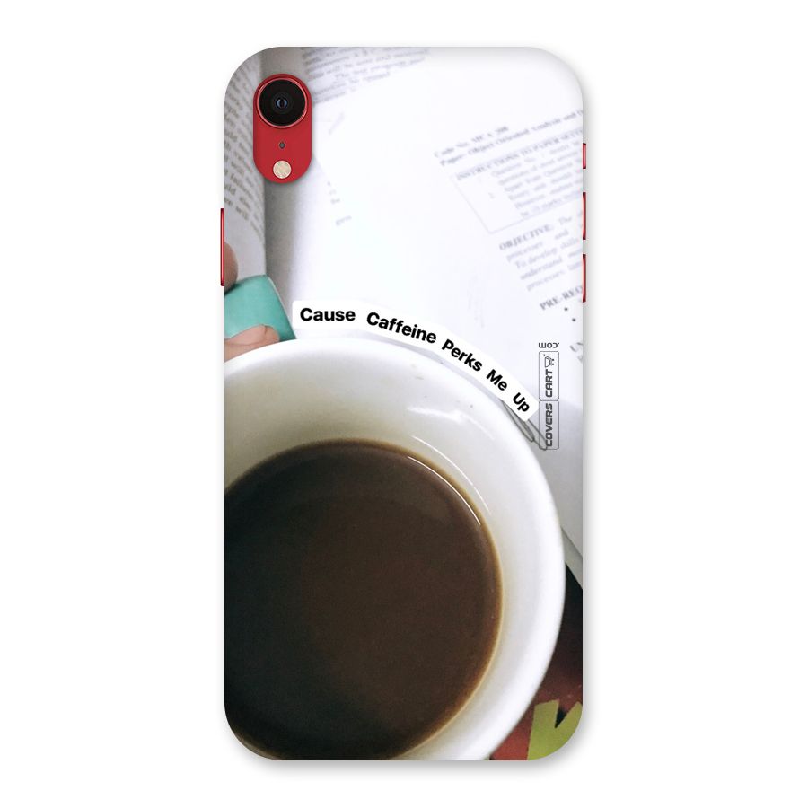 Coffee Perks Back Case for iPhone XR