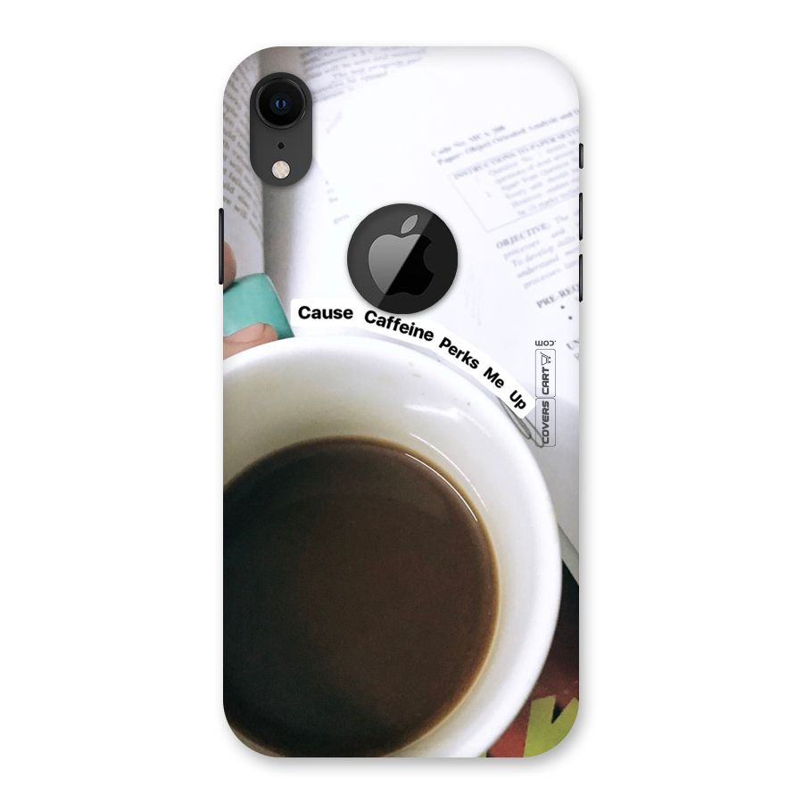 Coffee Perks Back Case for iPhone XR Logo Cut