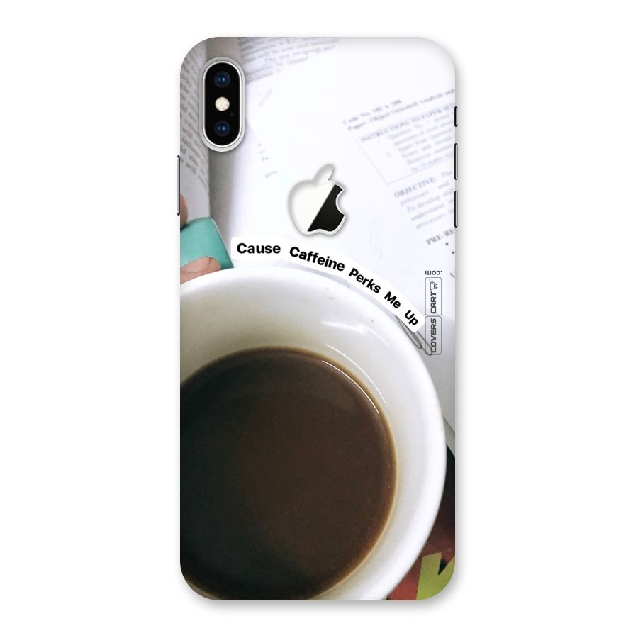 Coffee Perks Back Case for iPhone XS Max Apple Cut
