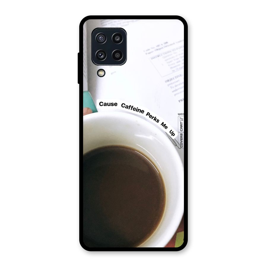 Coffee Perks Glass Back Case for Galaxy M32
