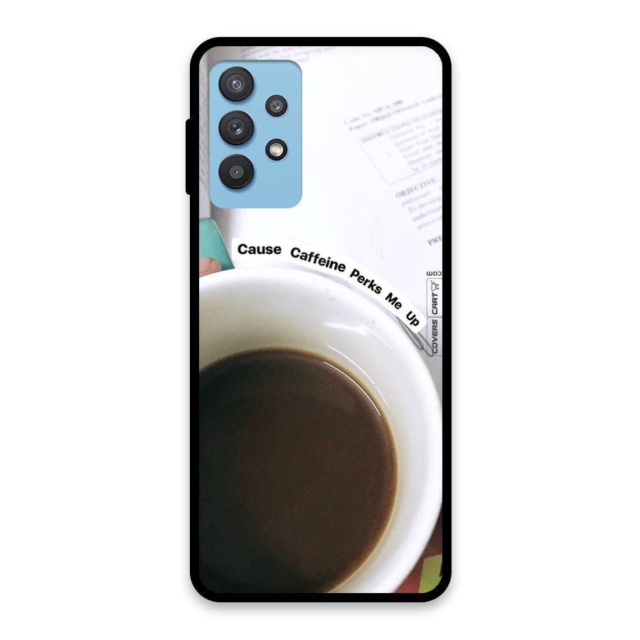 Coffee Perks Glass Back Case for Galaxy M32 5G