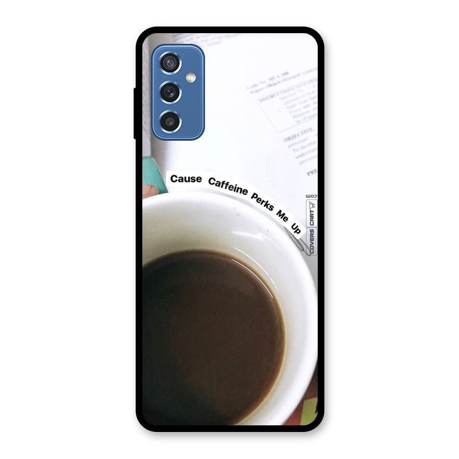 Coffee Perks Glass Back Case for Galaxy M52 5G