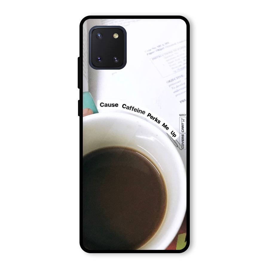 Coffee Perks Glass Back Case for Galaxy Note 10 Lite