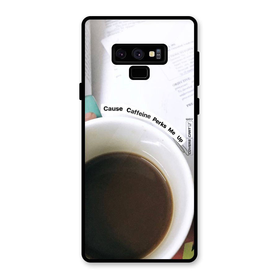 Coffee Perks Glass Back Case for Galaxy Note 9