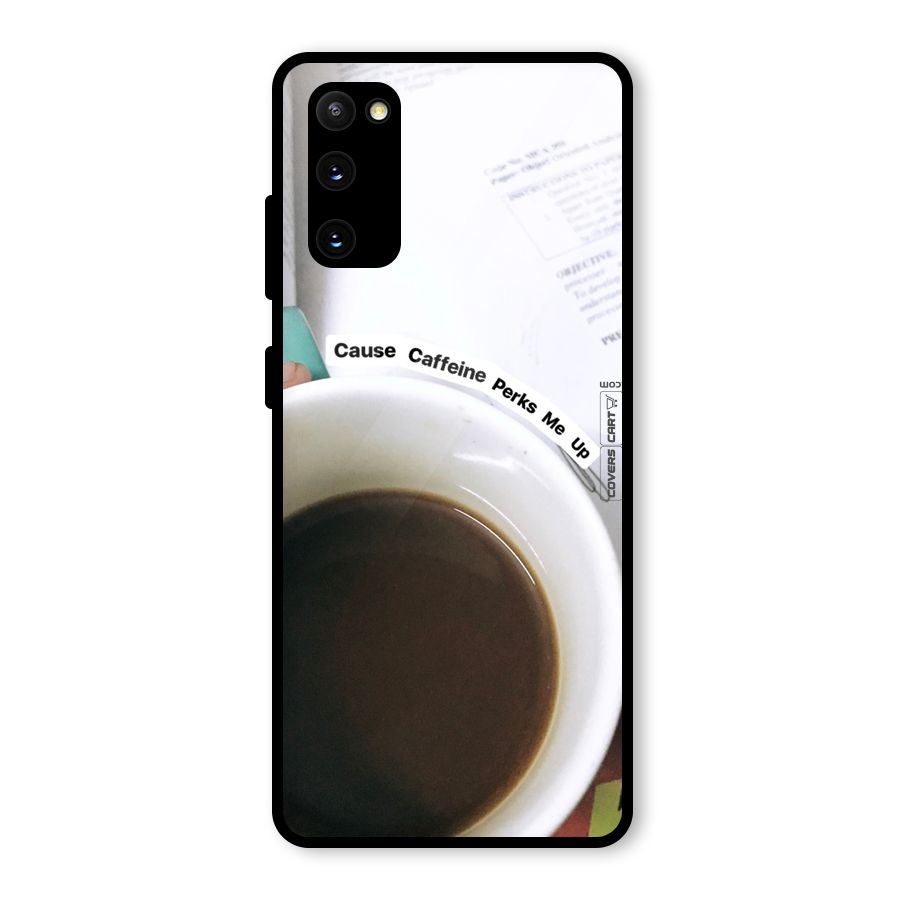 Coffee Perks Glass Back Case for Galaxy S20 FE