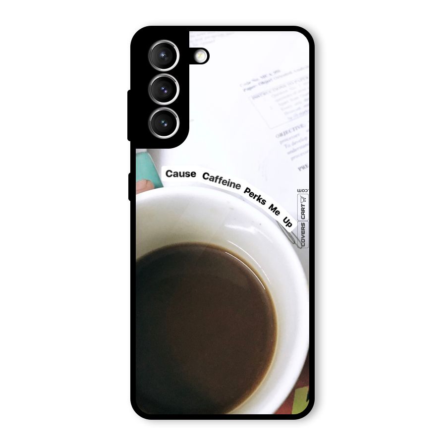 Coffee Perks Glass Back Case for Galaxy S21 5G