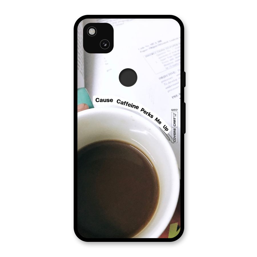 Coffee Perks Glass Back Case for Google Pixel 4a