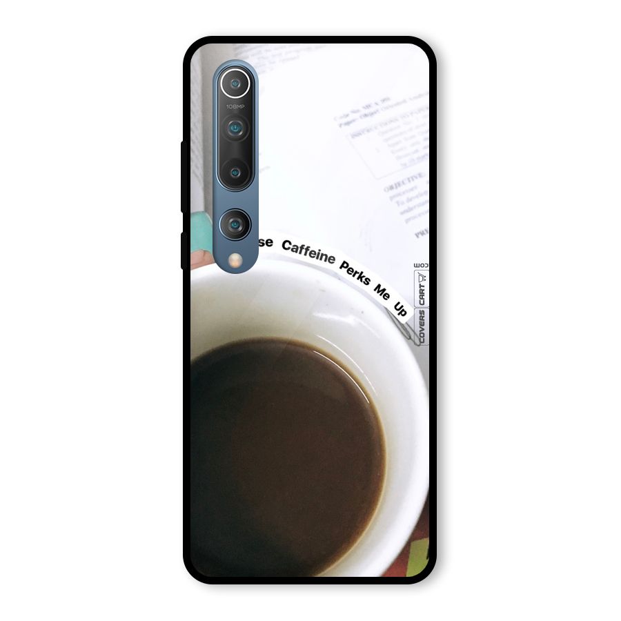 Coffee Perks Glass Back Case for Mi 10