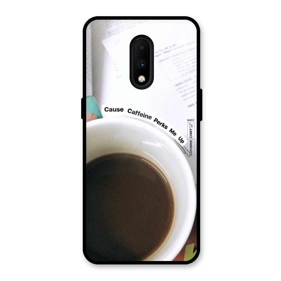 Coffee Perks Glass Back Case for OnePlus 7
