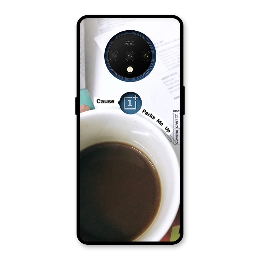Coffee Perks Glass Back Case for OnePlus 7T