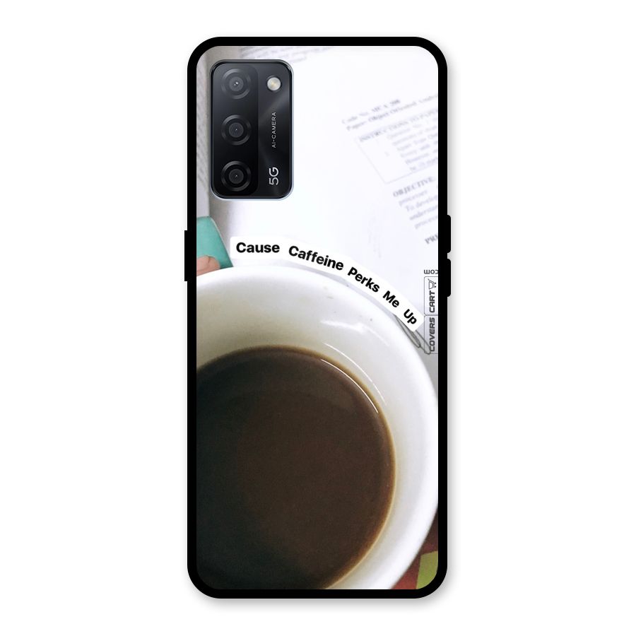 Coffee Perks Glass Back Case for Oppo A53s 5G