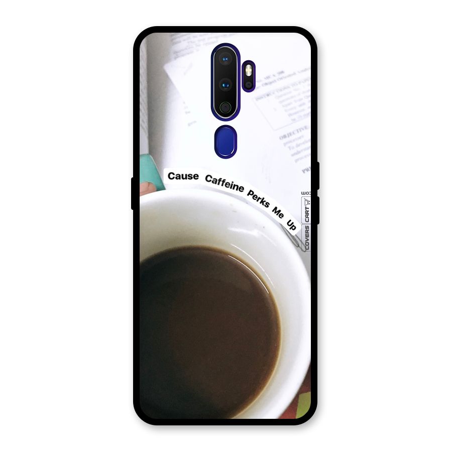 Coffee Perks Glass Back Case for Oppo A9 (2020)