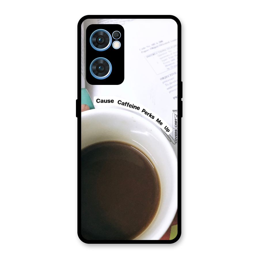 Coffee Perks Glass Back Case for Oppo Reno7 5G