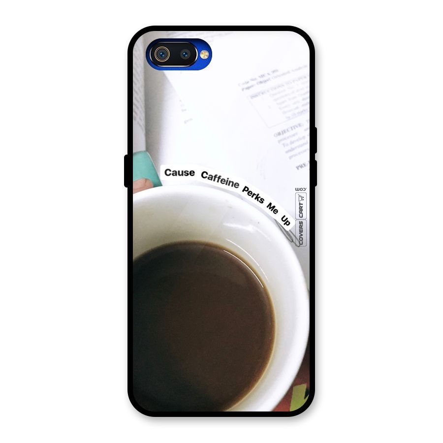 Coffee Perks Glass Back Case for Realme C2