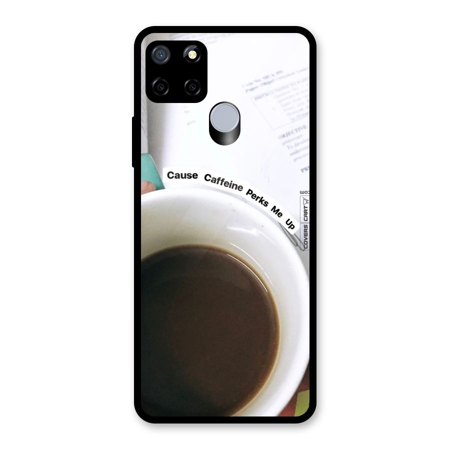 Coffee Perks Glass Back Case for Realme Narzo 30A