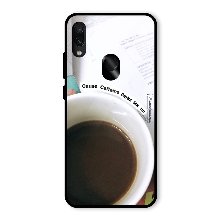Coffee Perks Glass Back Case for Redmi Note 7 Pro