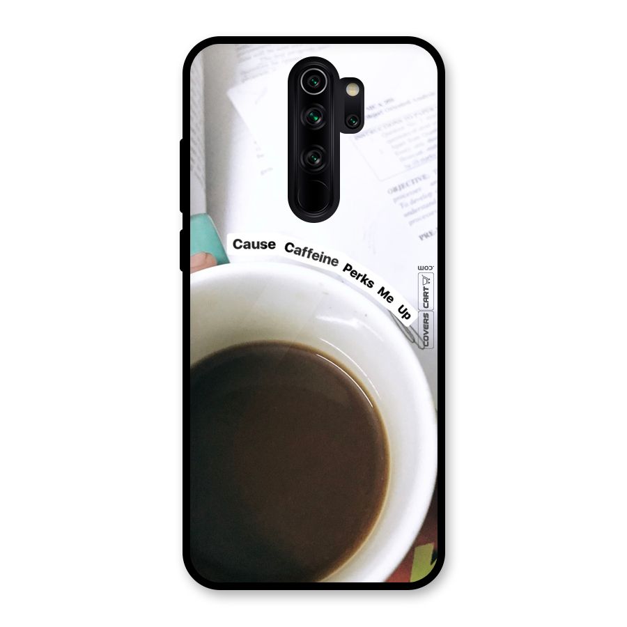Coffee Perks Glass Back Case for Redmi Note 8 Pro
