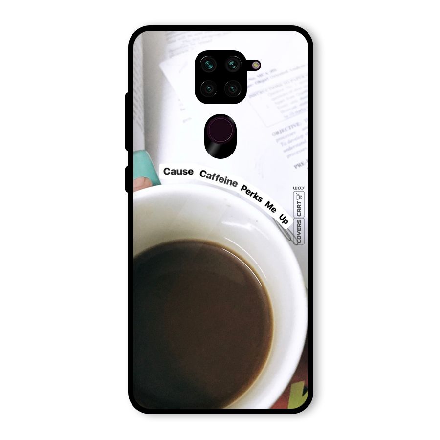 Coffee Perks Glass Back Case for Redmi Note 9