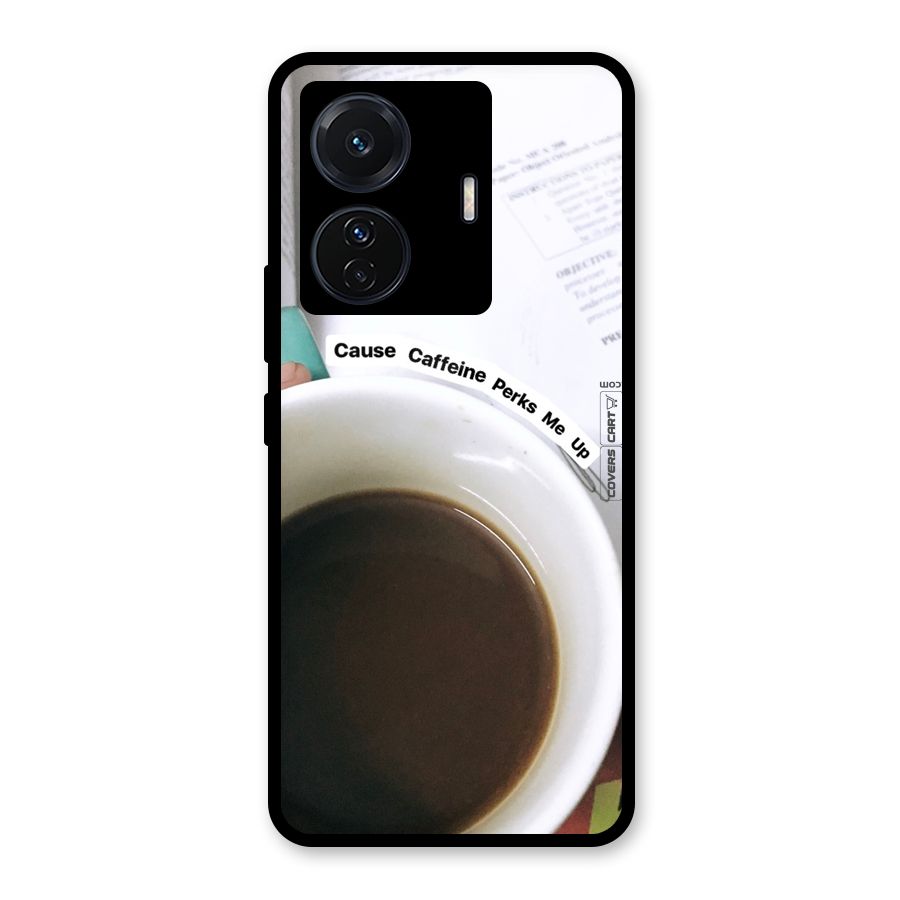 Coffee Perks Glass Back Case for Vivo T1 Pro