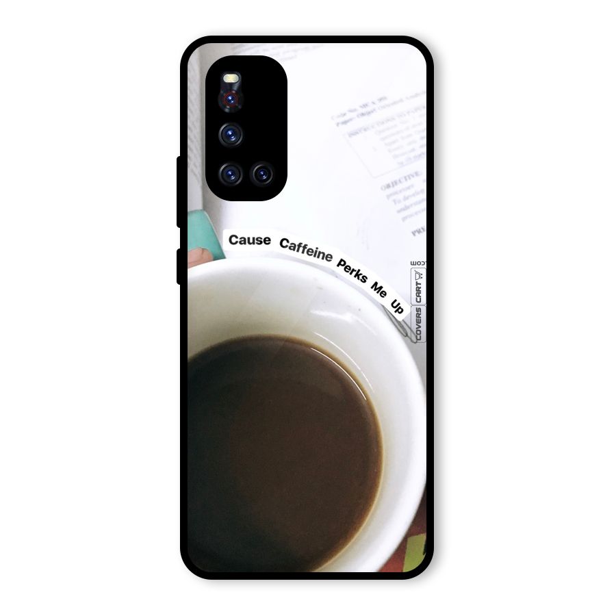 Coffee Perks Glass Back Case for Vivo V19