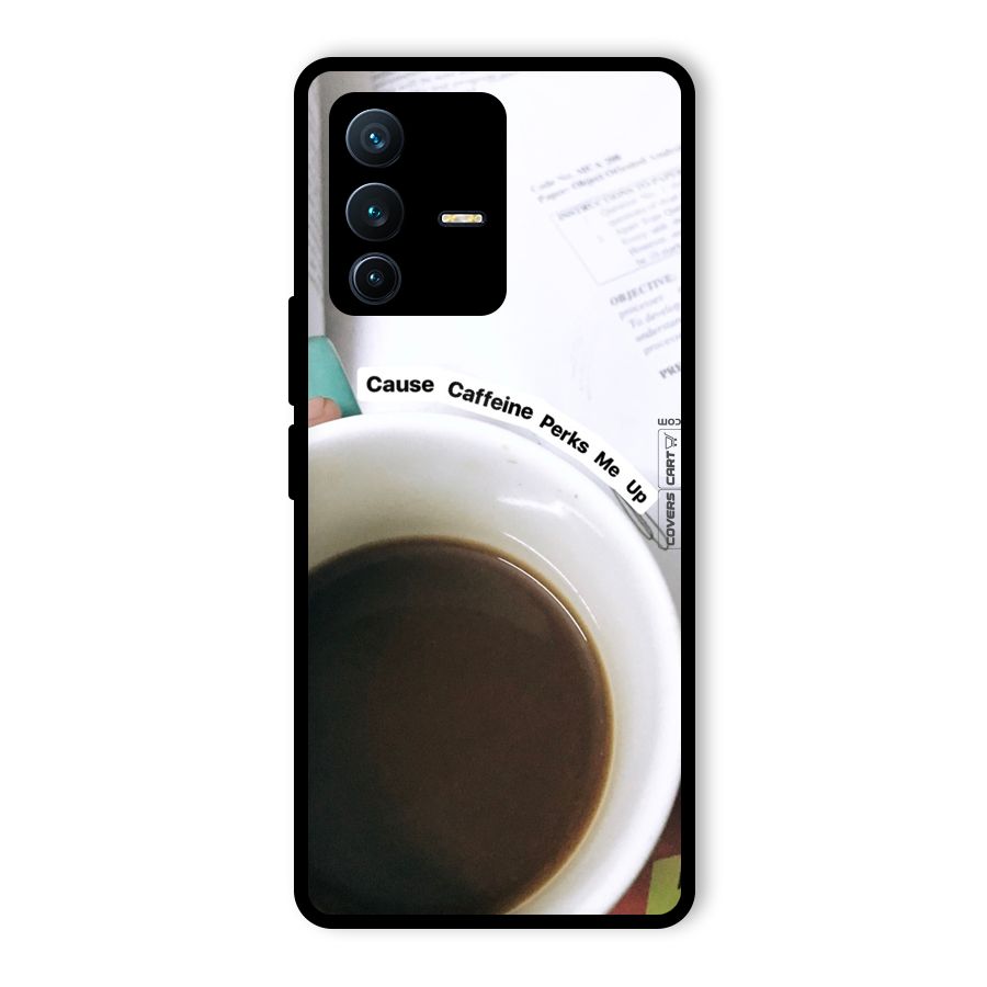 Coffee Perks Glass Back Case for Vivo V23 Pro