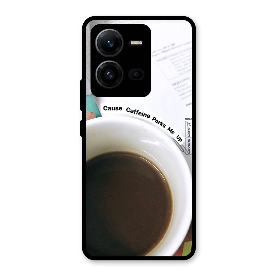 Coffee Perks Glass Back Case for Vivo V25