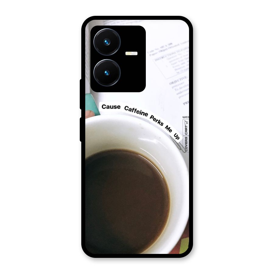 Coffee Perks Glass Back Case for Vivo Y22