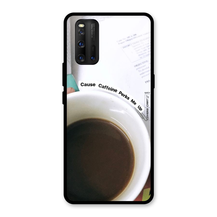 Coffee Perks Glass Back Case for Vivo iQOO 3