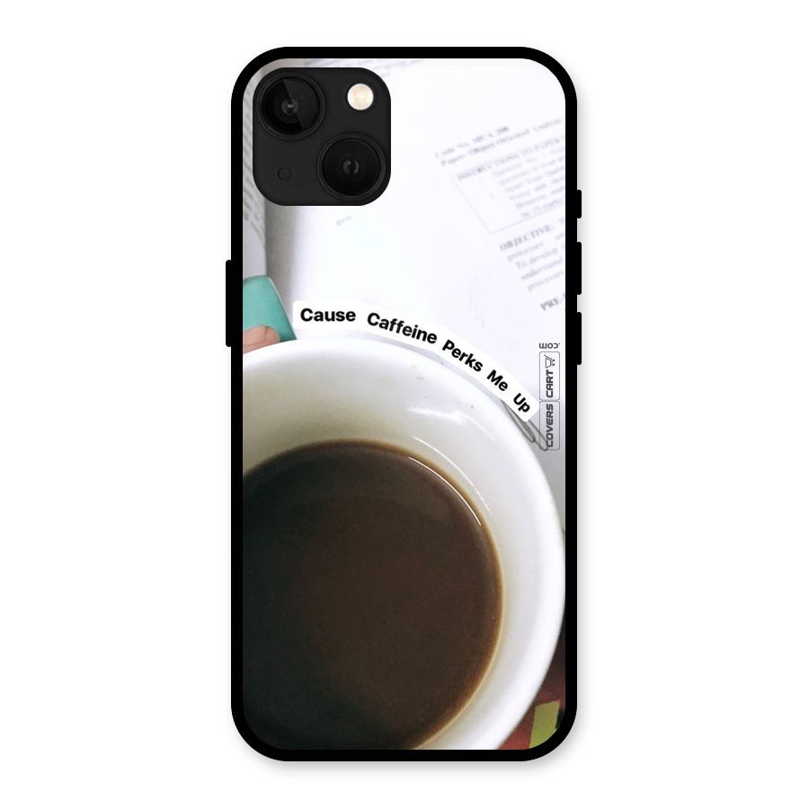 Coffee Perks Glass Back Case for iPhone 13