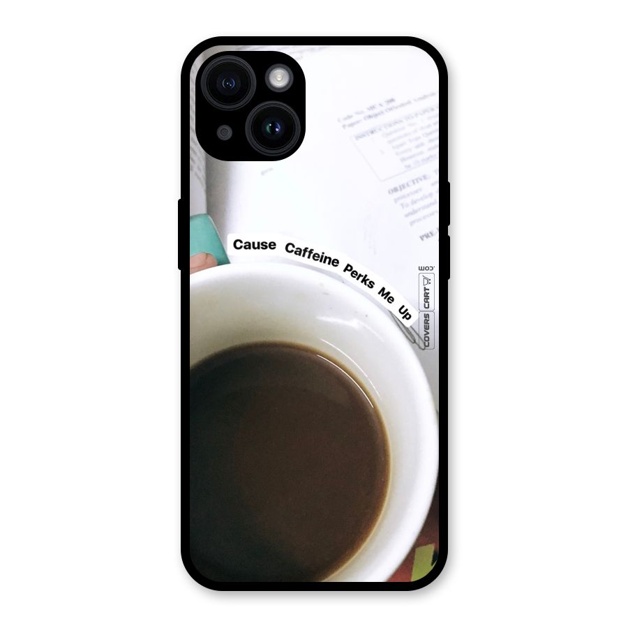 Coffee Perks Glass Back Case for iPhone 14