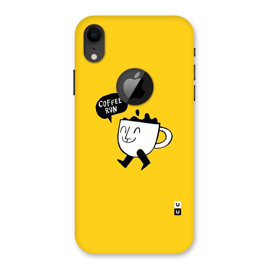 Coffee Run Back Case for iPhone XR Logo Cut