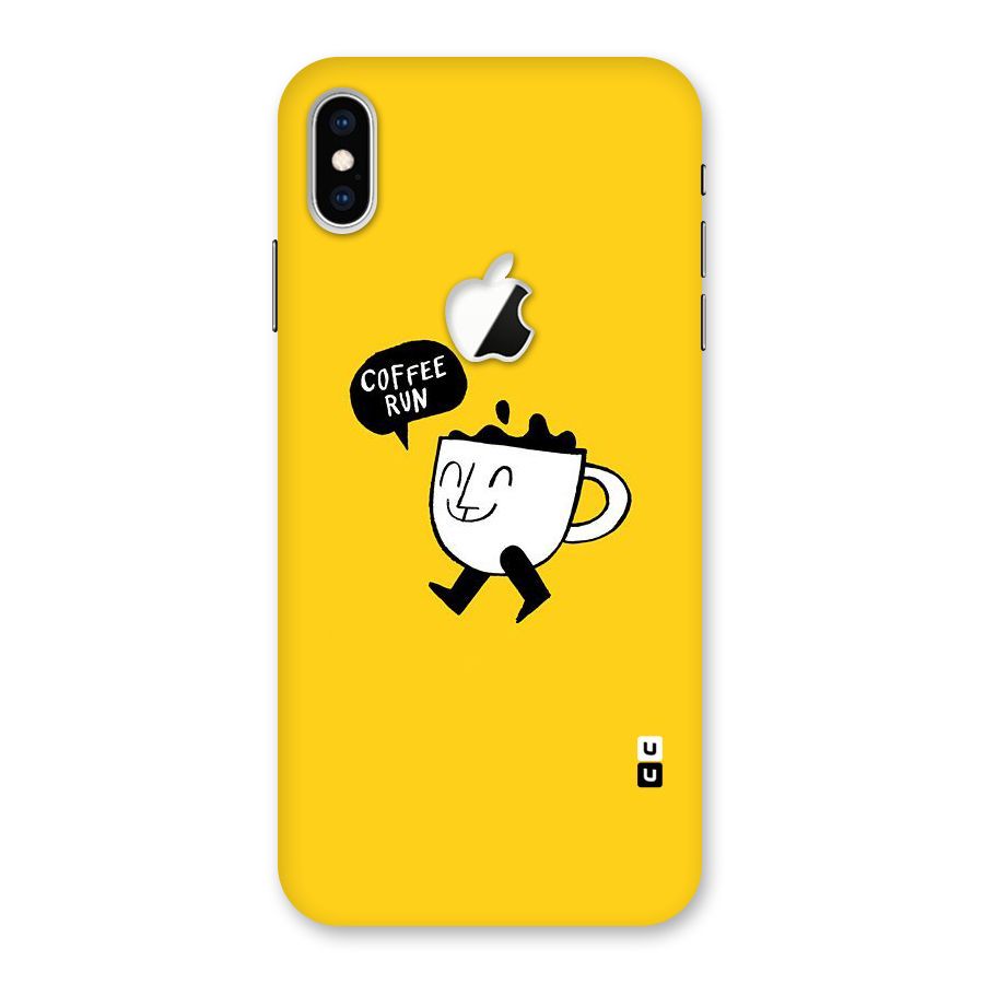 Coffee Run Back Case for iPhone XS Max Apple Cut