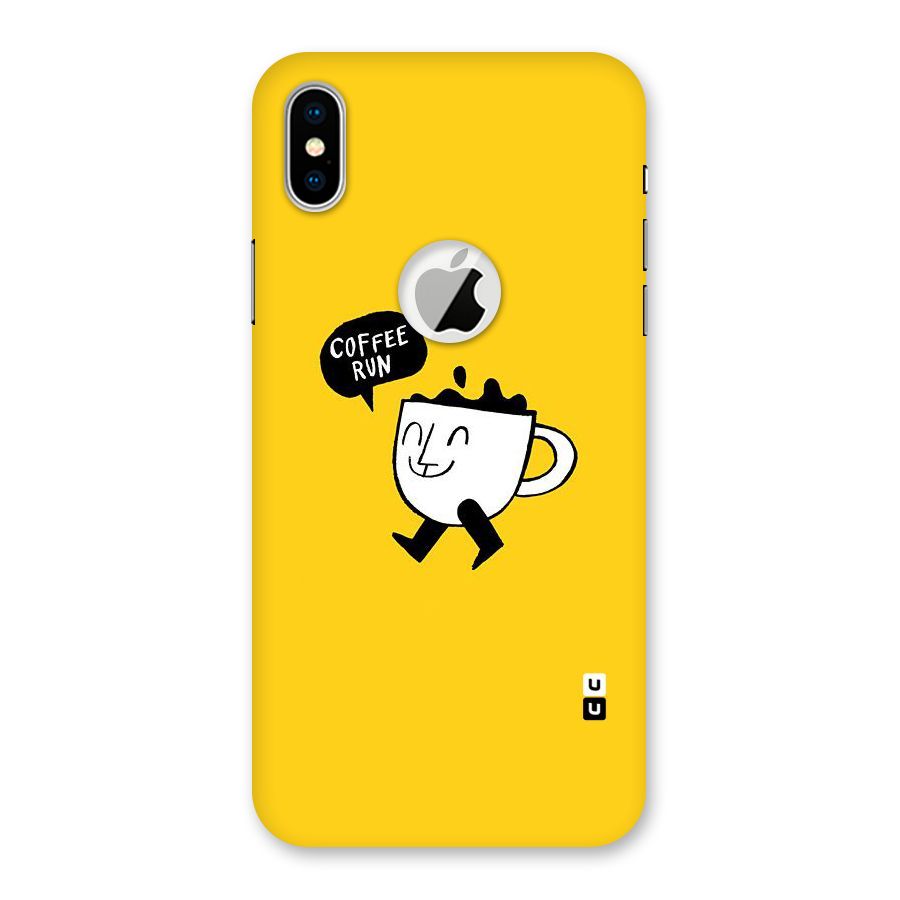 Coffee Run Back Case for iPhone X Logo Cut