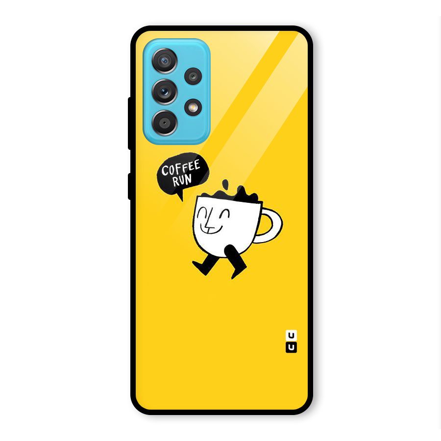 Coffee Run Glass Back Case for Galaxy A52