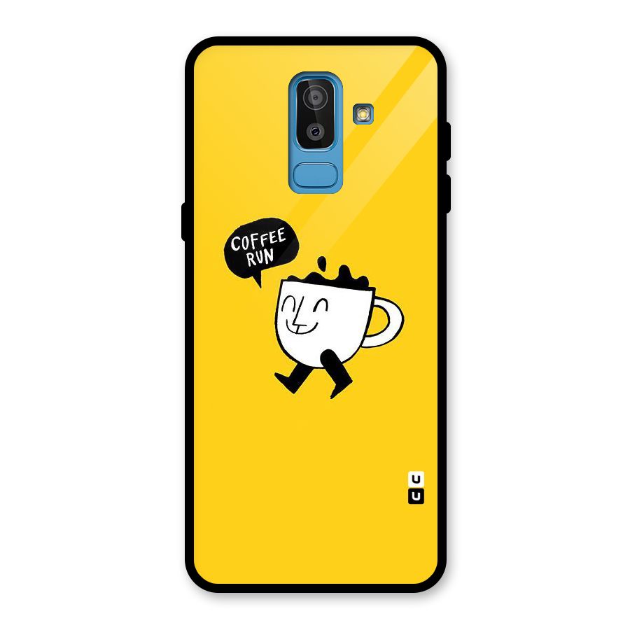 Coffee Run Glass Back Case for Galaxy J8