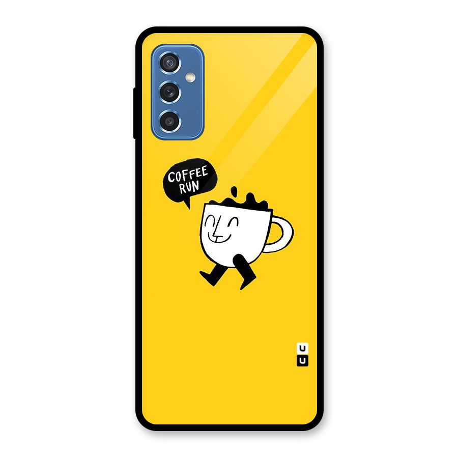 Coffee Run Glass Back Case for Galaxy M52 5G