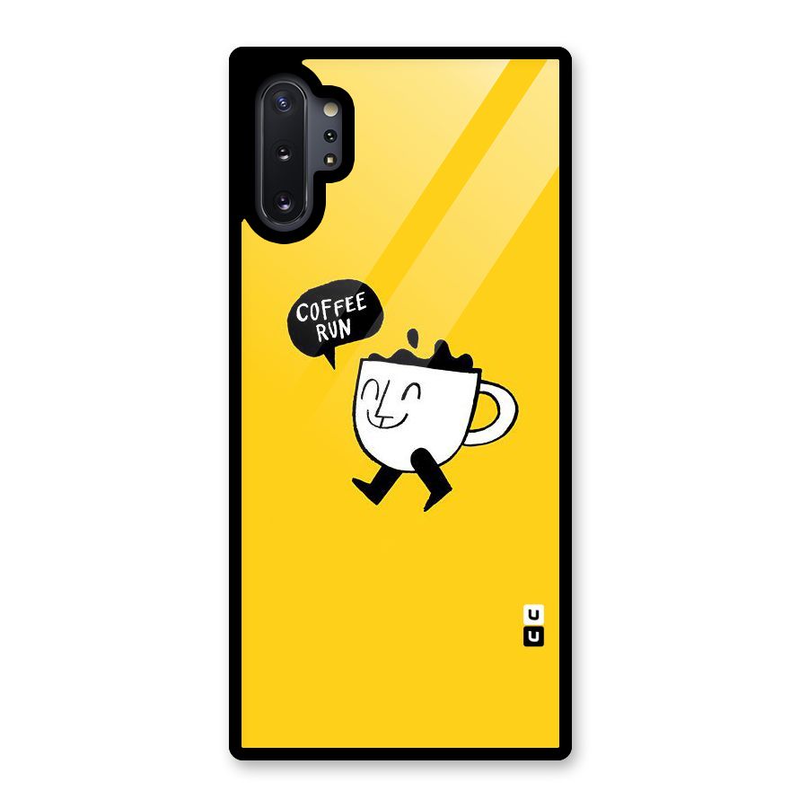 Coffee Run Glass Back Case for Galaxy Note 10 Plus