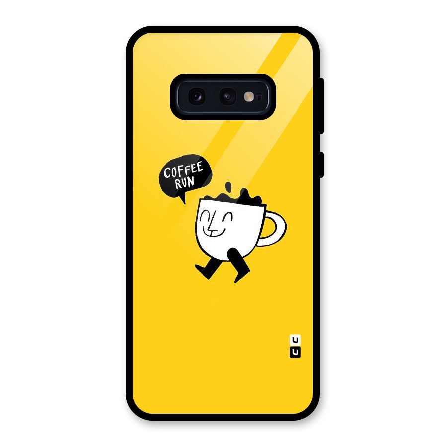 Coffee Run Glass Back Case for Galaxy S10e