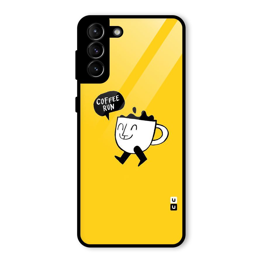 Coffee Run Glass Back Case for Galaxy S21 Plus