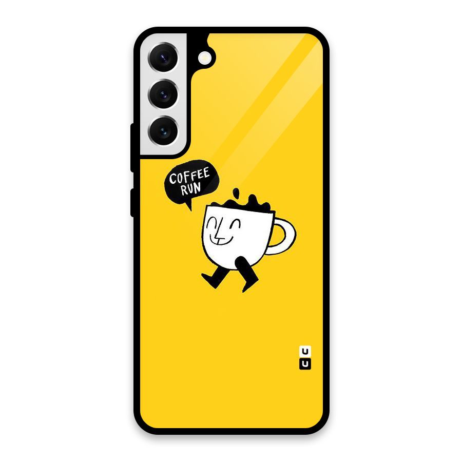 Coffee Run Glass Back Case for Galaxy S22 Plus 5G