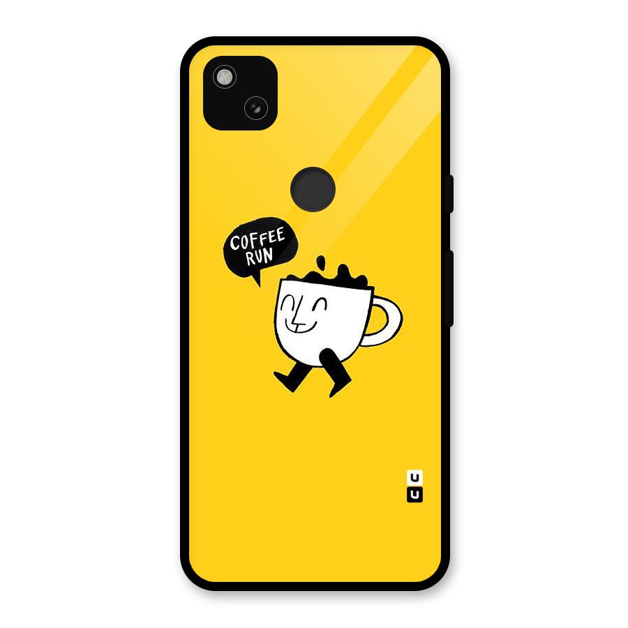 Coffee Run Glass Back Case for Google Pixel 4a