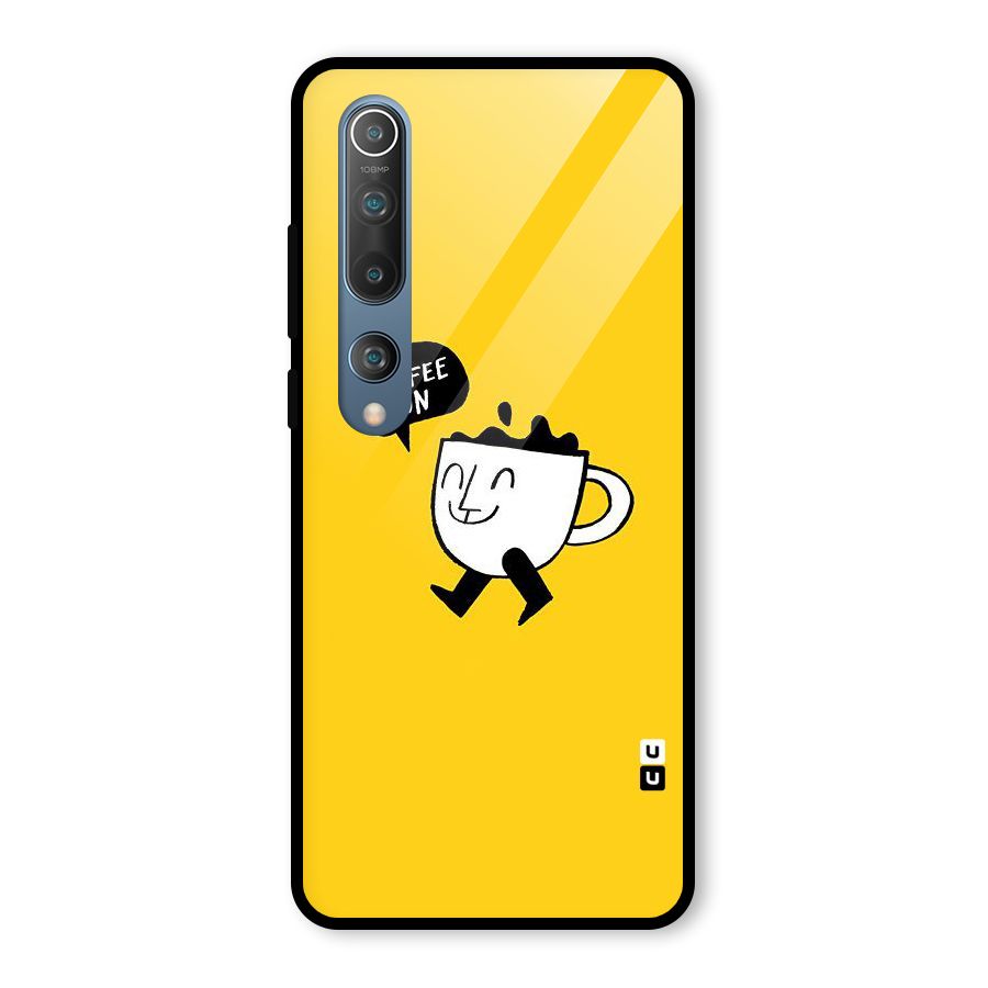 Coffee Run Glass Back Case for Mi 10