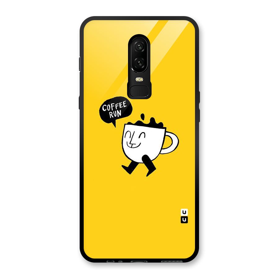 Coffee Run Glass Back Case for OnePlus 6